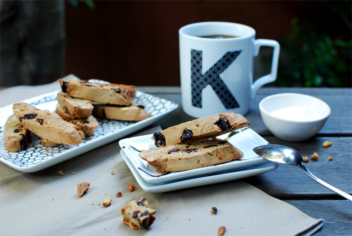 Tart Cherry and Pine Nut Biscotti