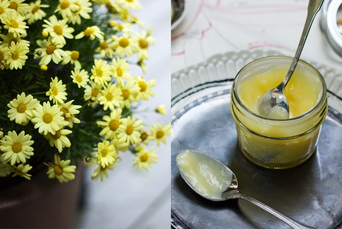 Meyer Lemon Curd and Flowers