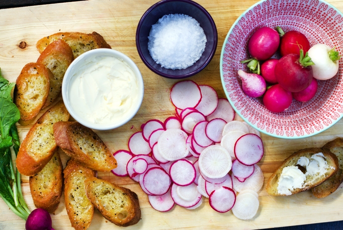 Radishes, Butter and Sea Salt