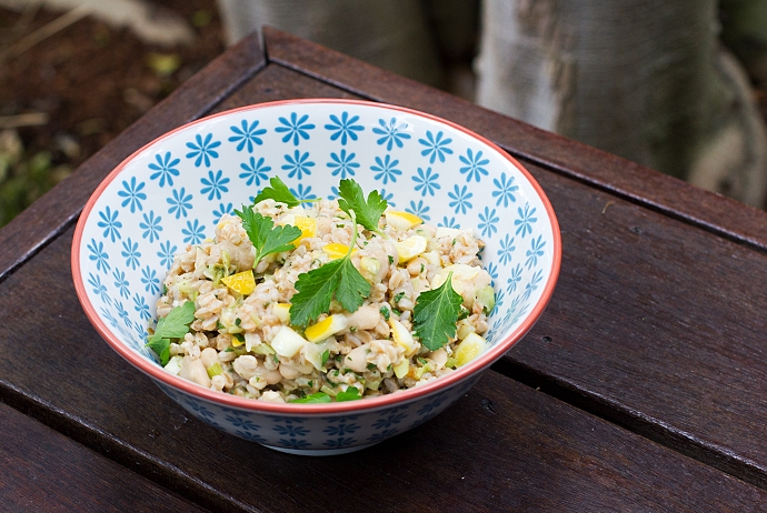 Farro, White Bean and Preserved Lemon Salad