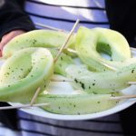 Frozen Mojito Melon Skewers