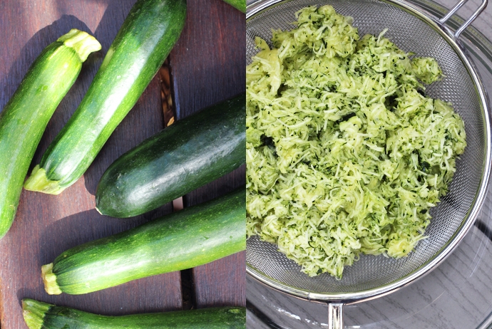 Zucchinis and Shredded Zucchini