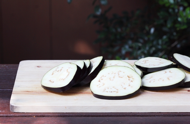 Sliced Eggplant