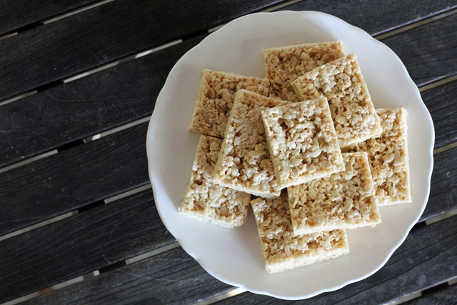Salted Brown Butter Rice Crispy Squares