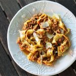 Pappardelle in Bolognese Sauce