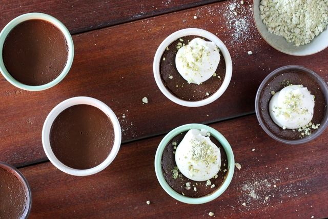 Chocolate Pistachio Pots de Creme