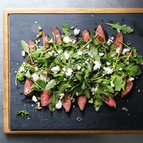 Flank Steak Salad with Feta and Arugula