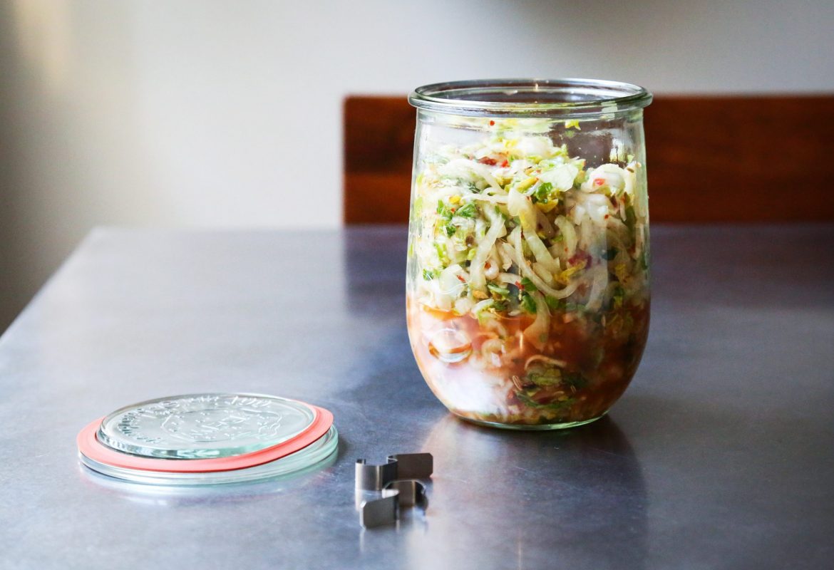 Quick Fennel and Cabbage Kimchi