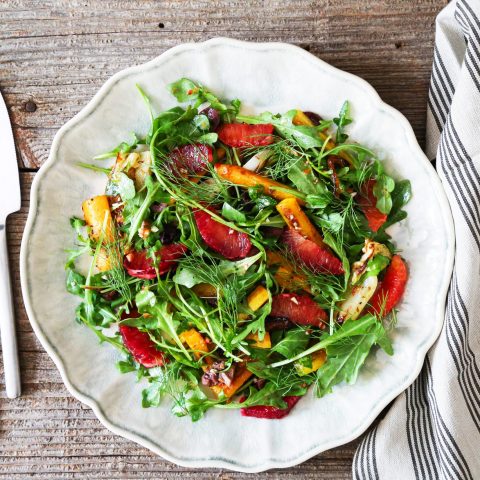 Roasted Carrot, Fennel and Blood Orange Salad