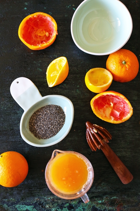 Citrus Juice and Chia Seeds