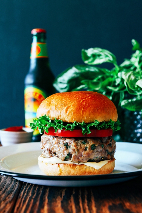 Basil Turkey Burgers