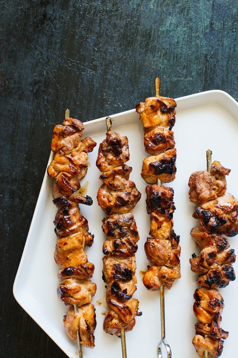 Honey Sriracha Chicken Skewers