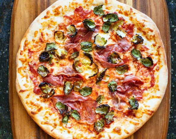 Brussels Sprout Proscuitto Pizza