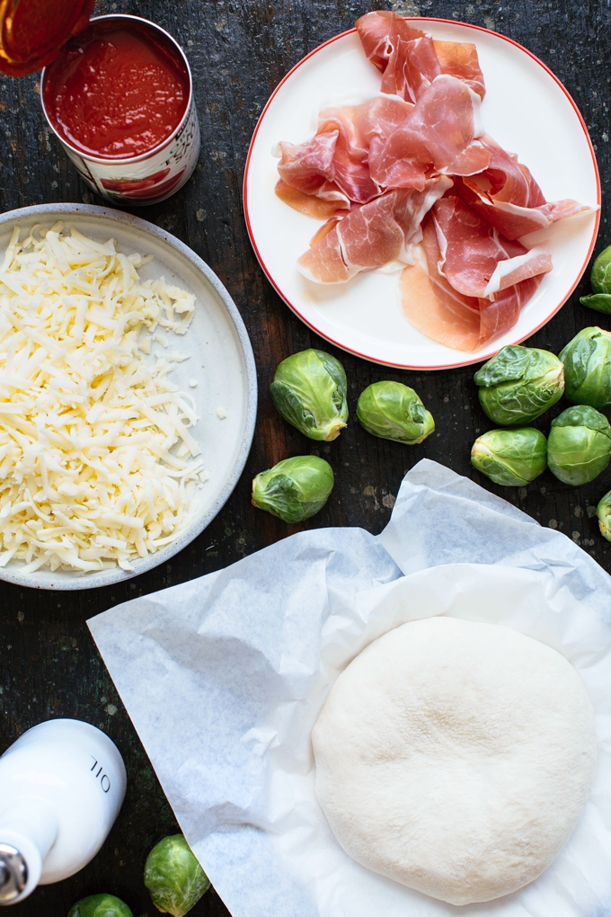 Brussels Sprout Proscuitto Pizza Ingredients