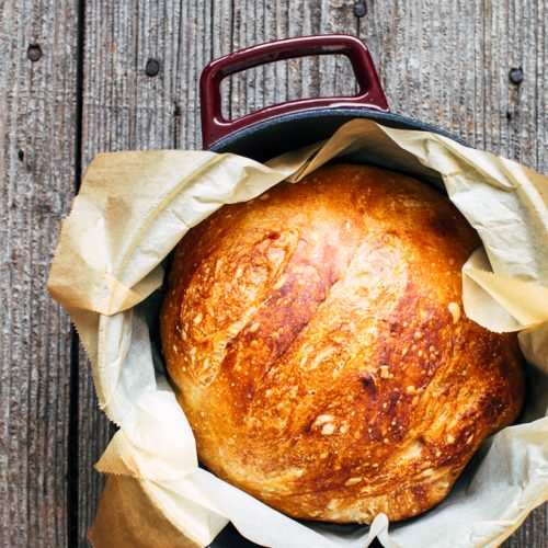 No Knead Bread (Dutch Oven Bread) - Jessica in the Kitchen