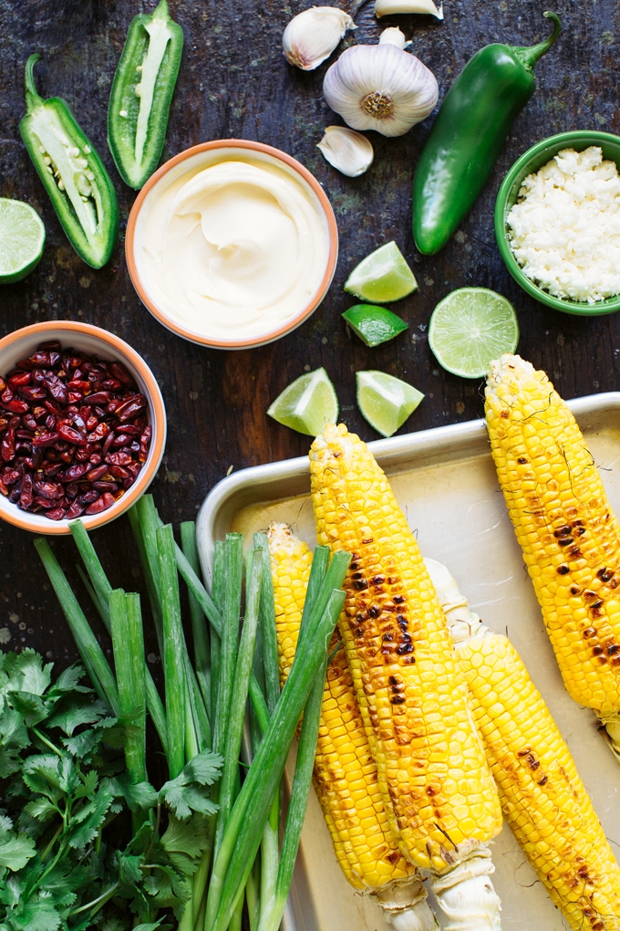 Mexican Grilled Corn Salad Ingredients