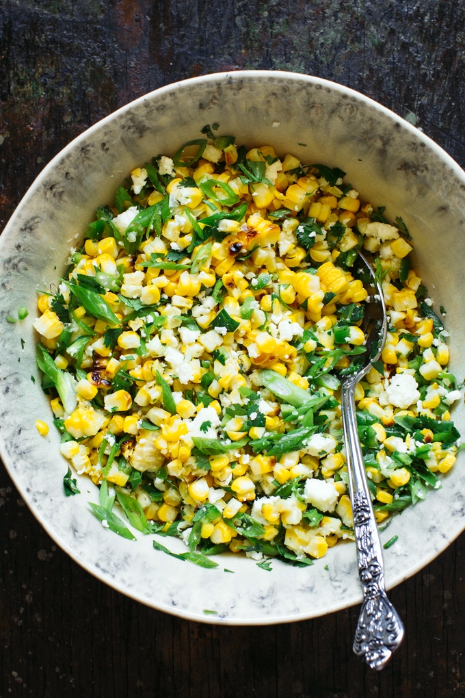 Mexican Grilled Corn Salad Process