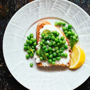 Pea, Mint and Goat Cheese Toast