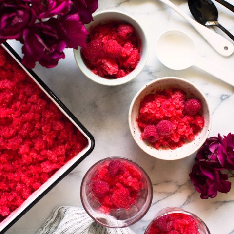 Raspberry Elderflower Granita Recipe