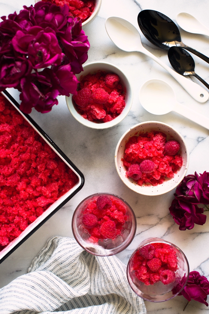 Raspberry Elderflower Granita Recipe