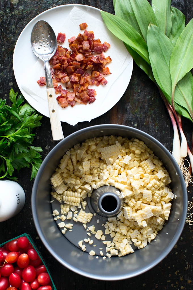 Warm Corn Salad Ingredients