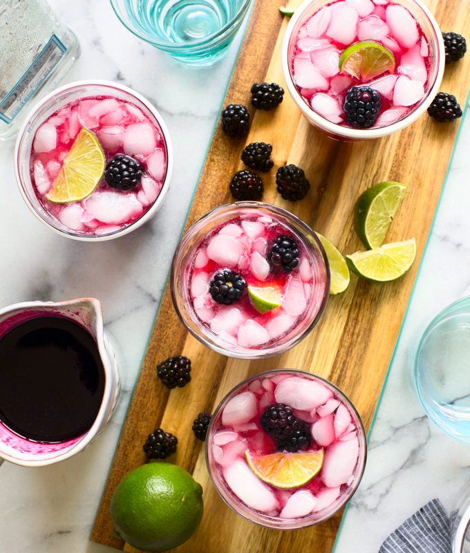 Blackberry Hibiscus Cooler Cocktail Recipe
