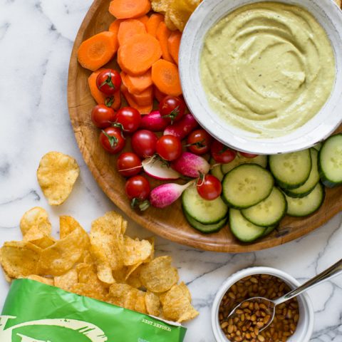 Charred Zucchini Baba Ganoush + Kettle Chips