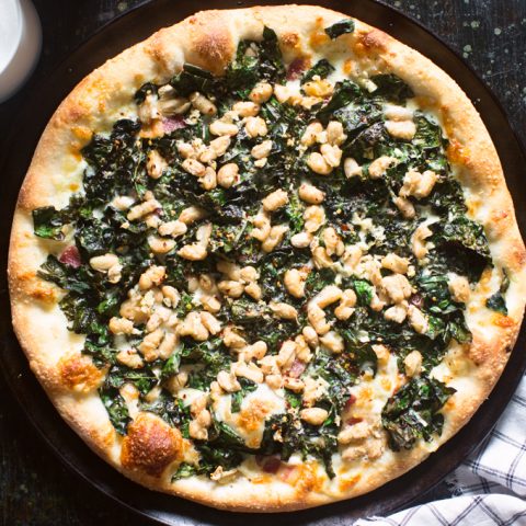 Kale and White Bean Pizza