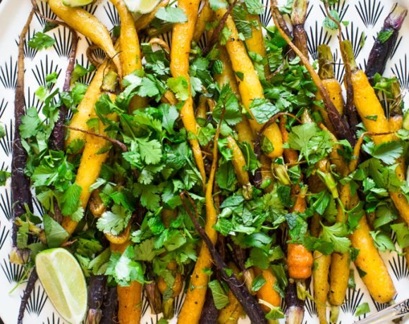 Roasted Carrots with Herbs, Chiles and Lime