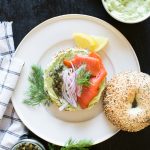 Bagels with Smoked Salmon and Herbed Avocado Spread-6