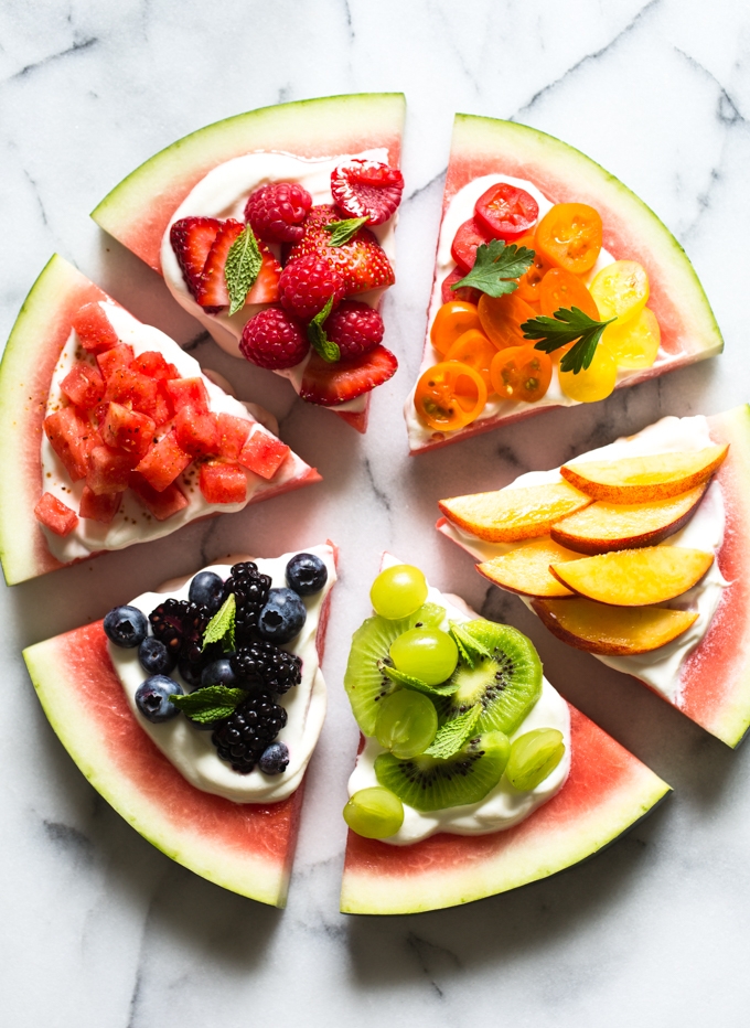 Rainbow Watermelon Pizza