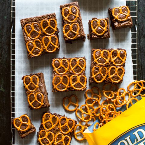 Salted Pretzel and Stout Brownies Recipe