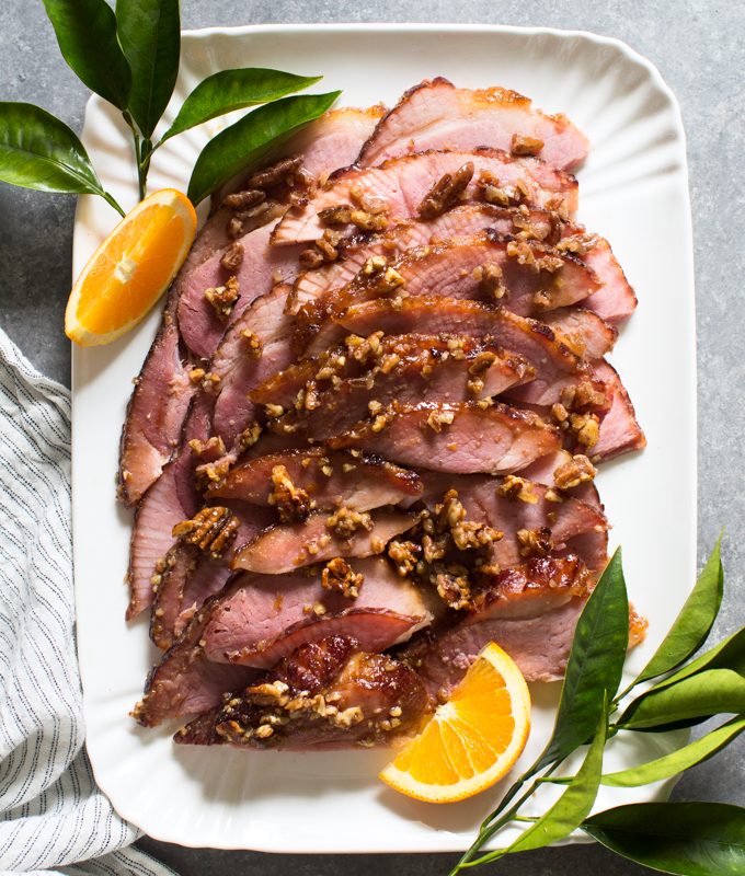 Orange, Bourbon and Pecan Glazed Ham Recipe