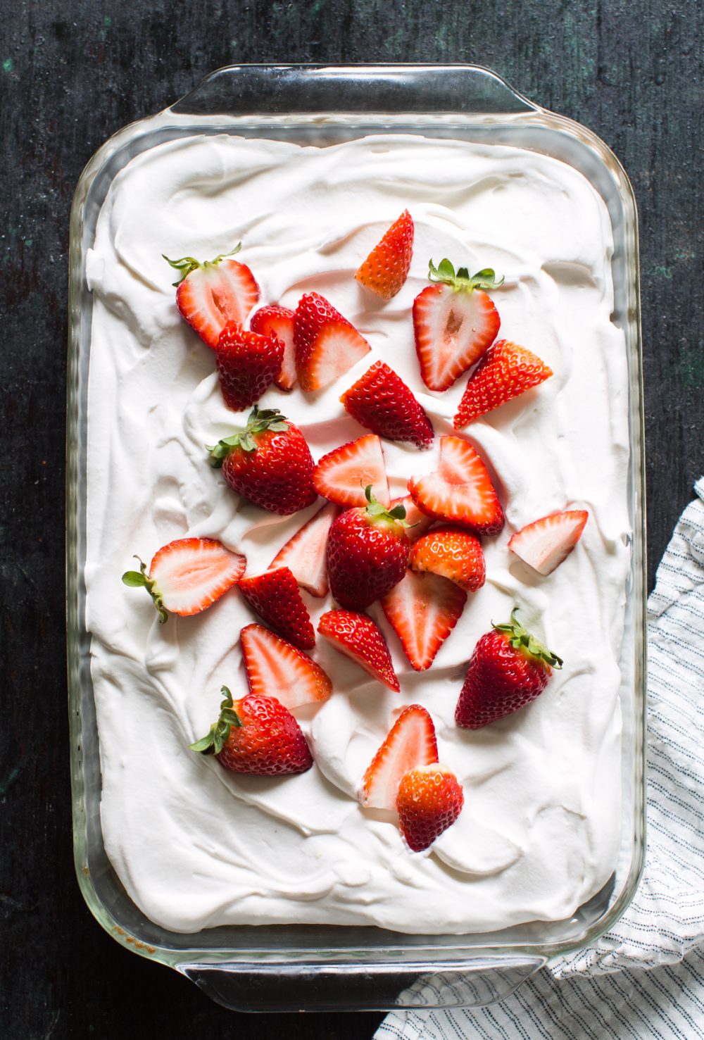 Strawberry Rhubarb Tres Leches Cake