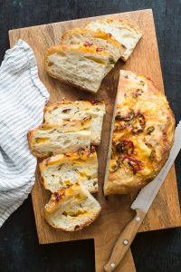 Cheddar Jalapeno No Knead Bread