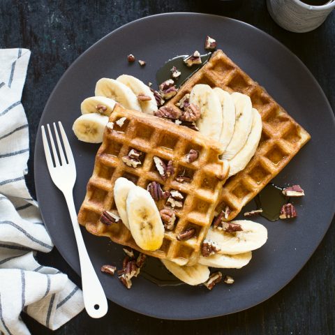 Brown Butter Sourdough Waffles Recipe