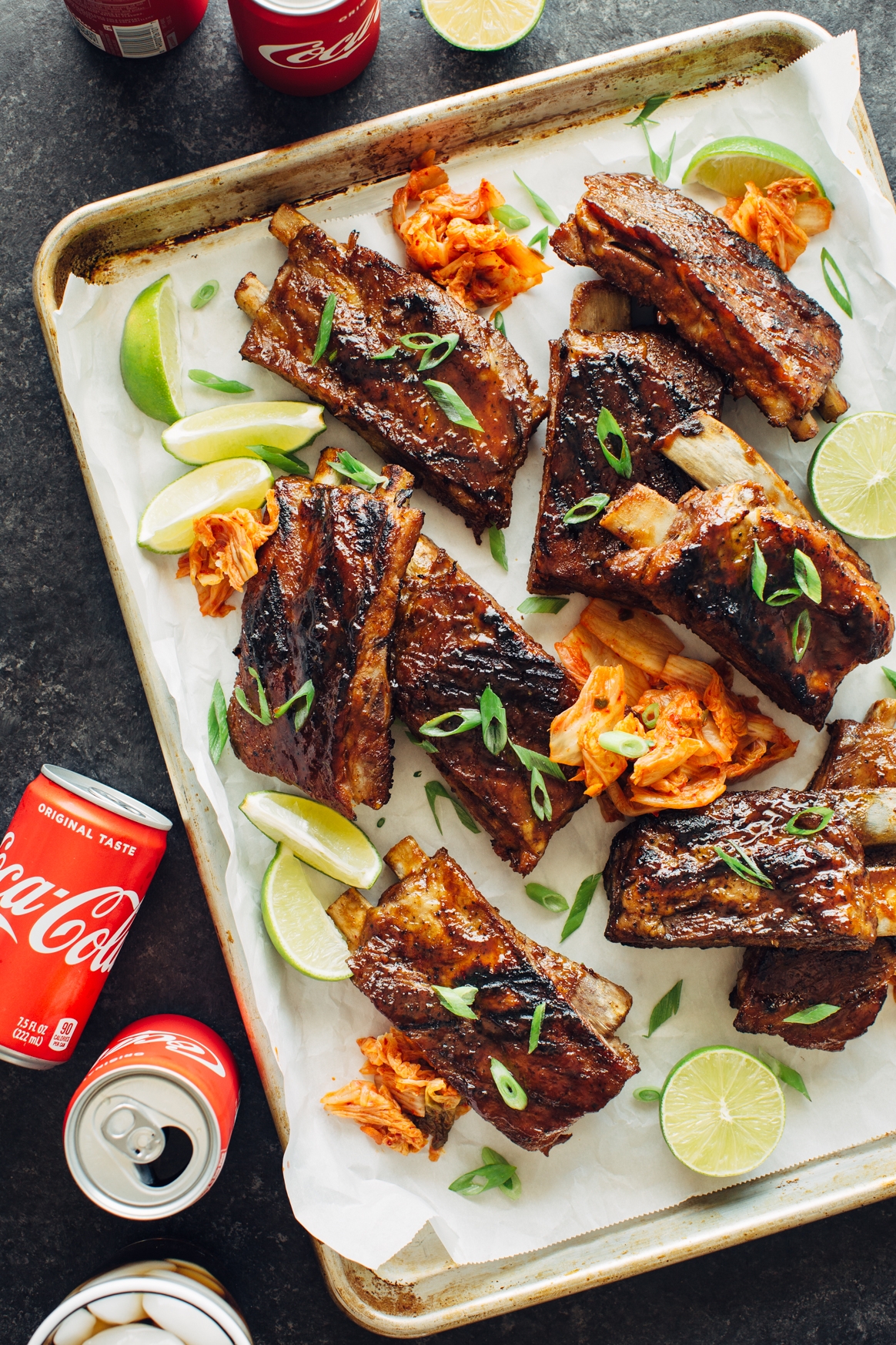 Cola and Kimchi Glazed Ribs