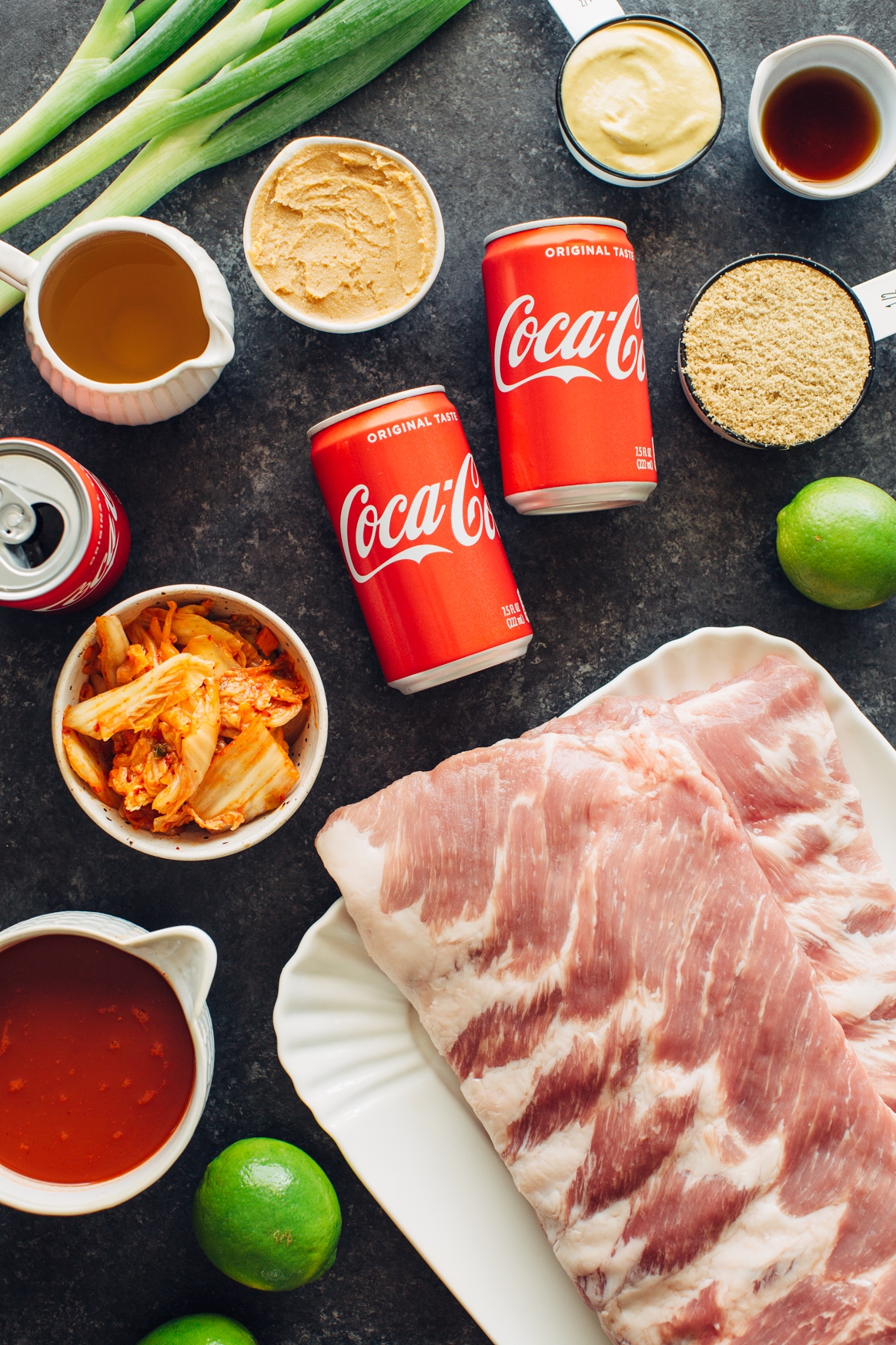 Cola and Kimchi Glazed Ribs Ingredients