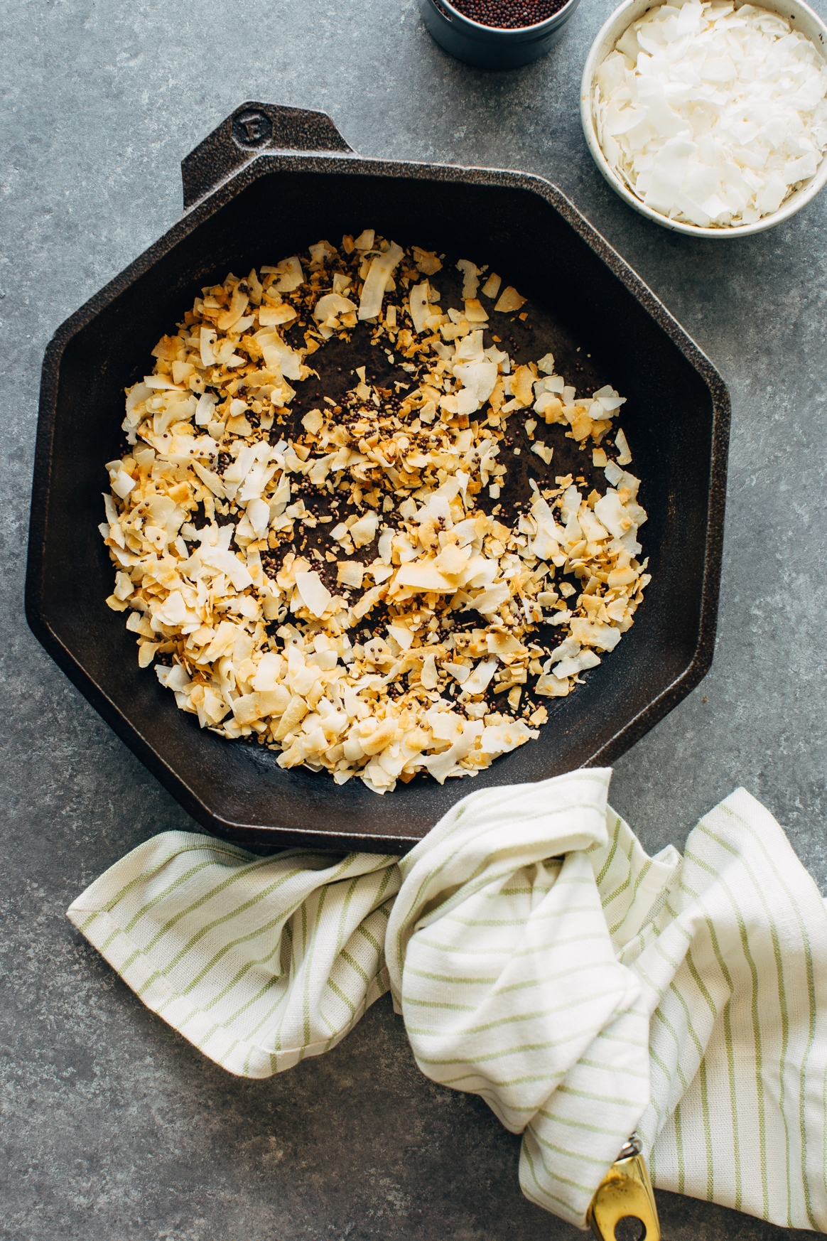 Toasted Coconut and Mustard Seeds