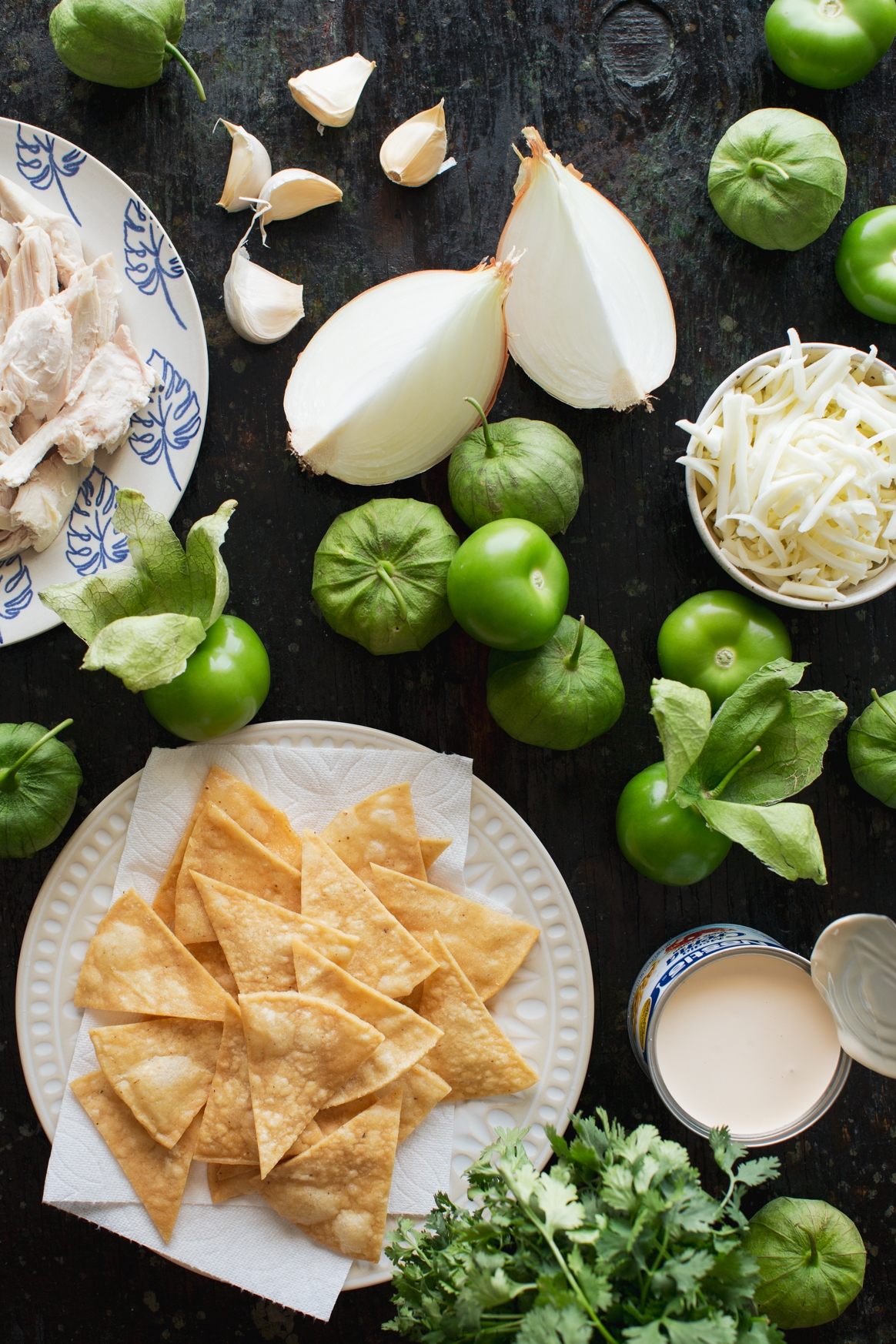 Green Chilaquiles Ingredients