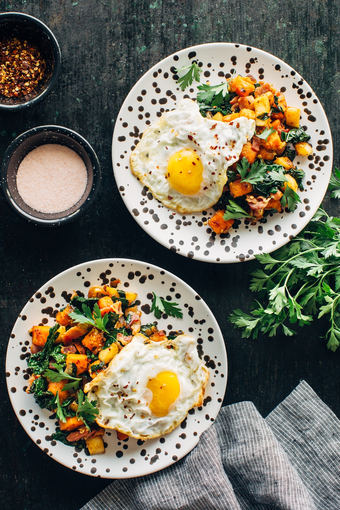 Butternut Squash and Bacon Hash