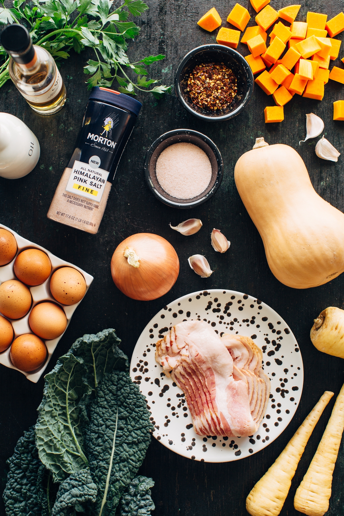 Butternut Squash and Bacon Hash Ingredients