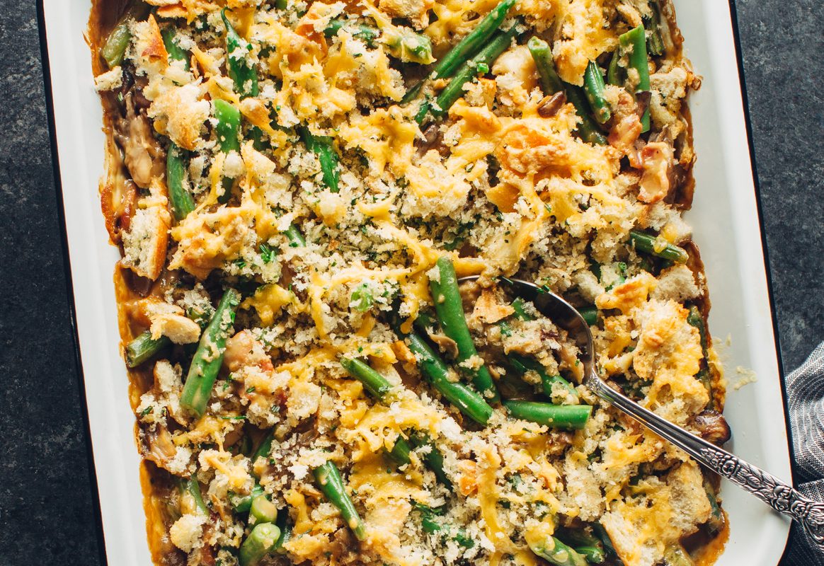 Bacon and Cheddar Green Bean Casserole