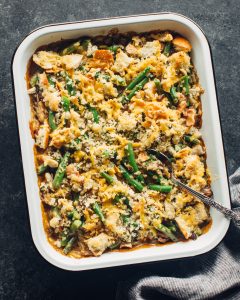 Bacon and Cheddar Green Bean Casserole