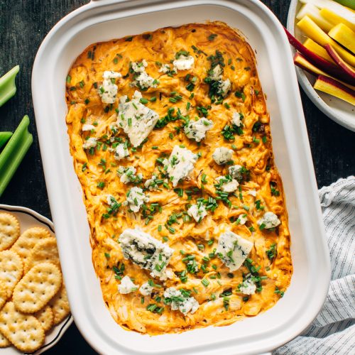 Buffalo Chicken Dip with Caramelized Shallots and Blue Cheese - Kitchen ...