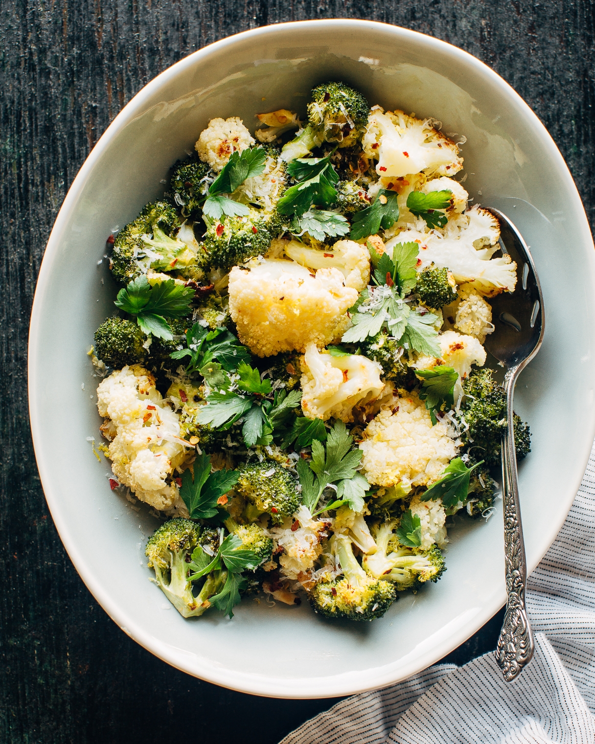 Roasted Broccoli and Cauliflower