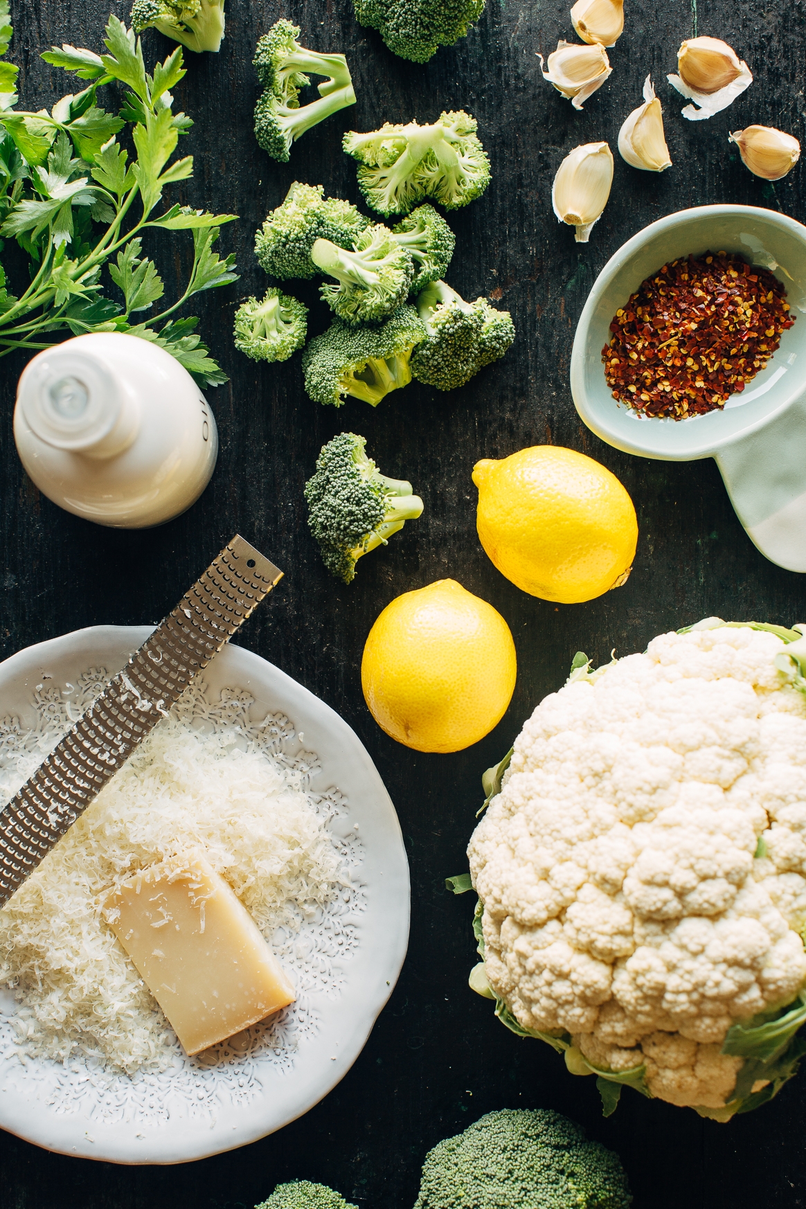 Roasted Broccoli and Cauliflower Ingredients