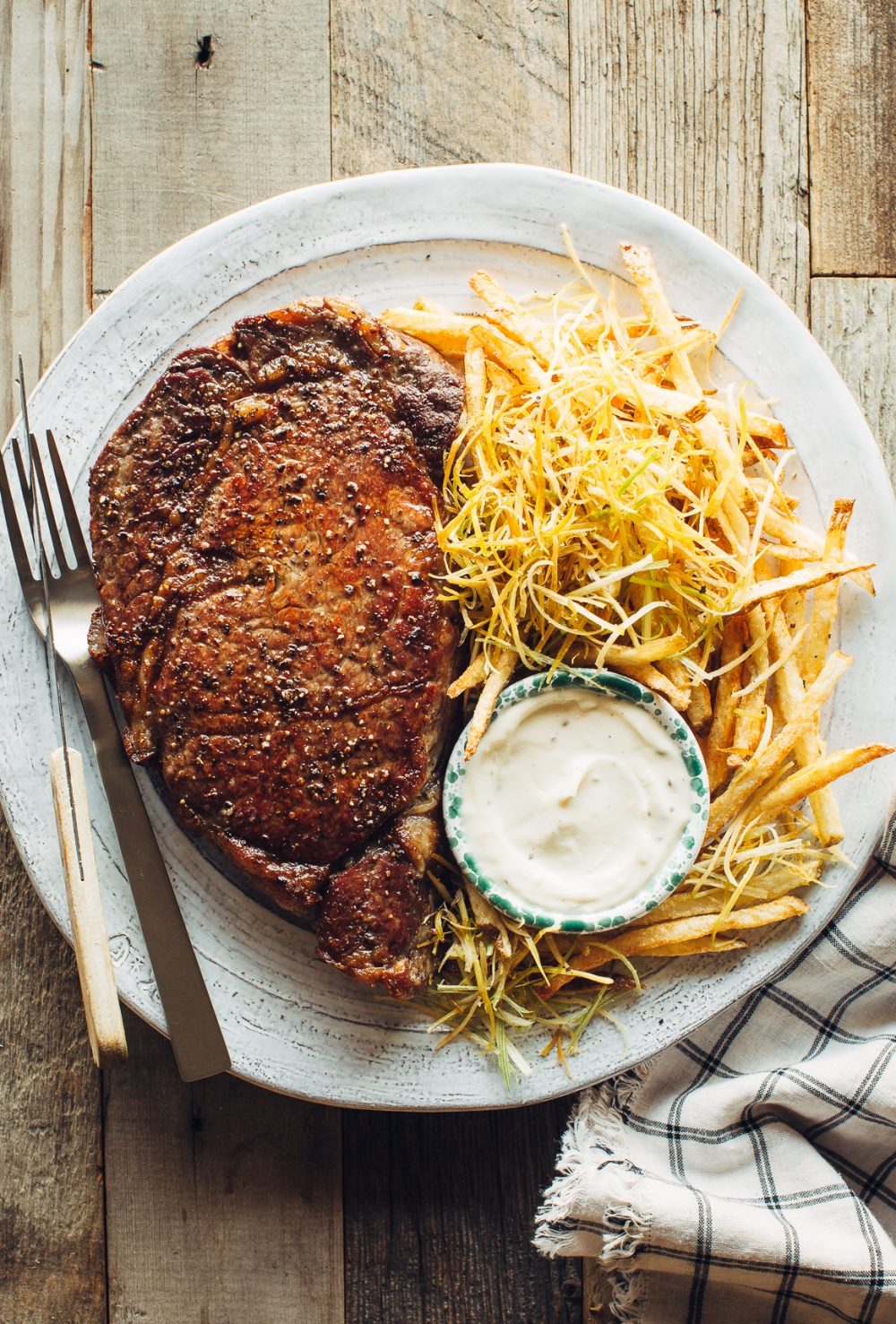 Steak Frites with Truffle Aioli