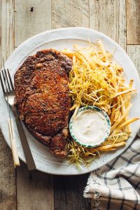 Steak Frites with Truffle Aioli