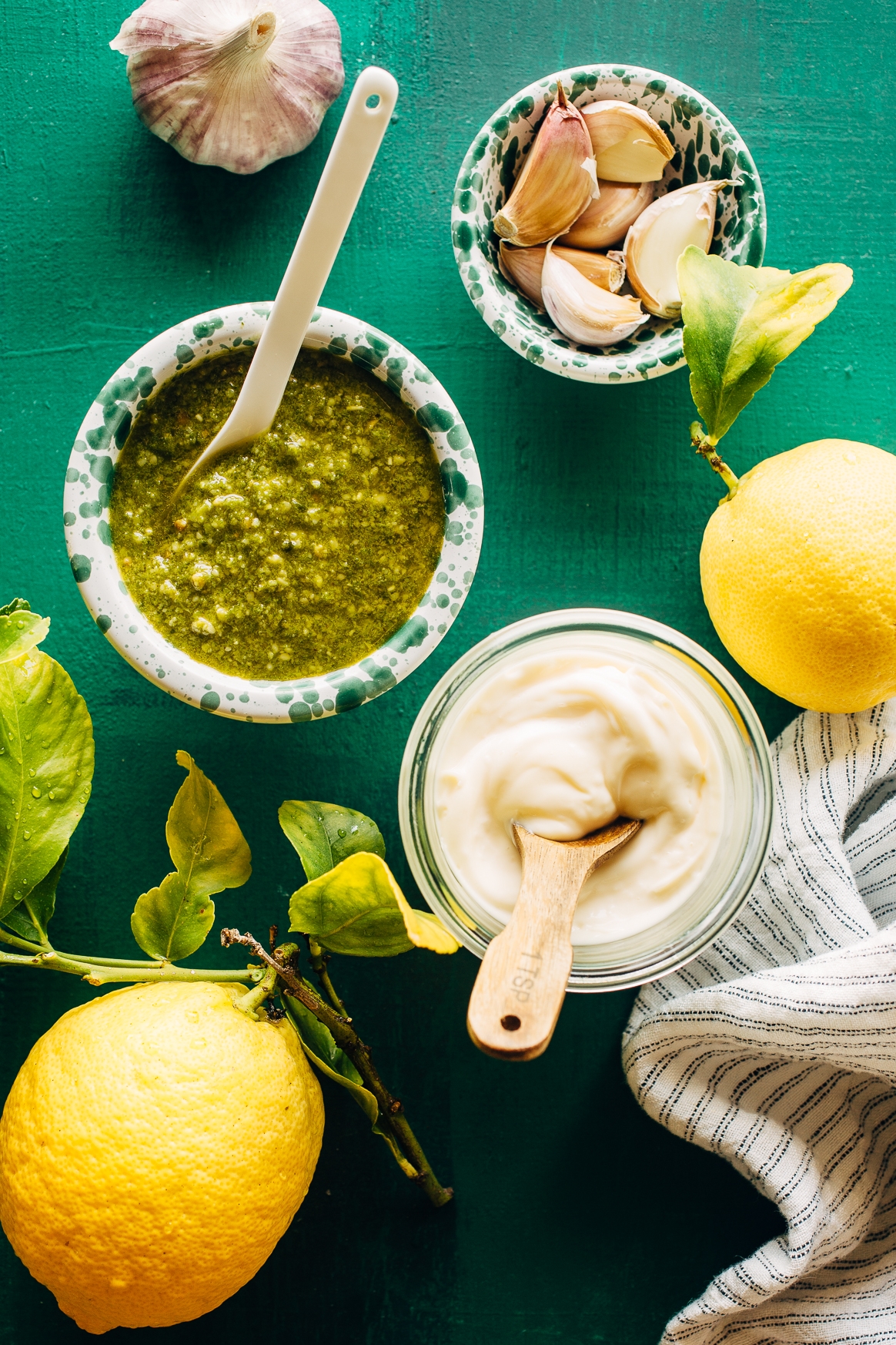 Pesto Aioli Ingredients